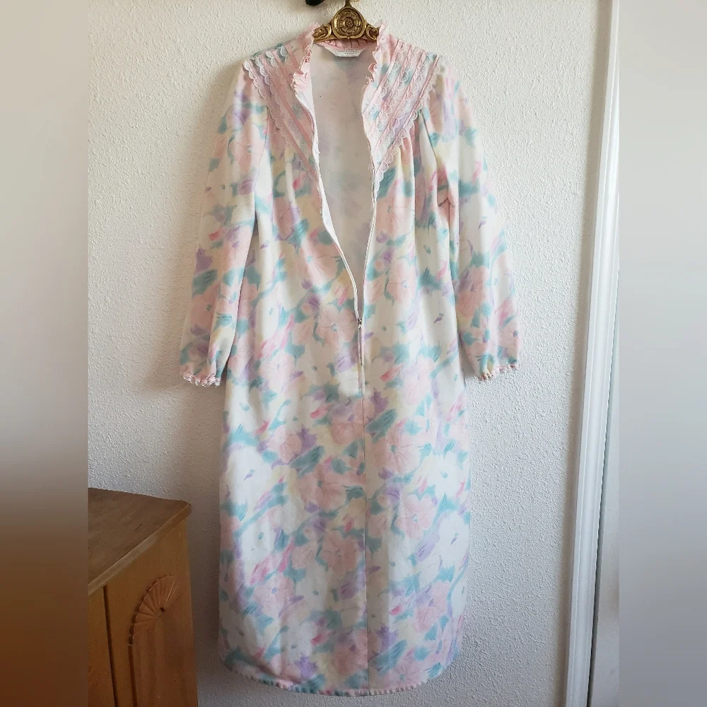 #Floral Pastel Long Robe Vintage